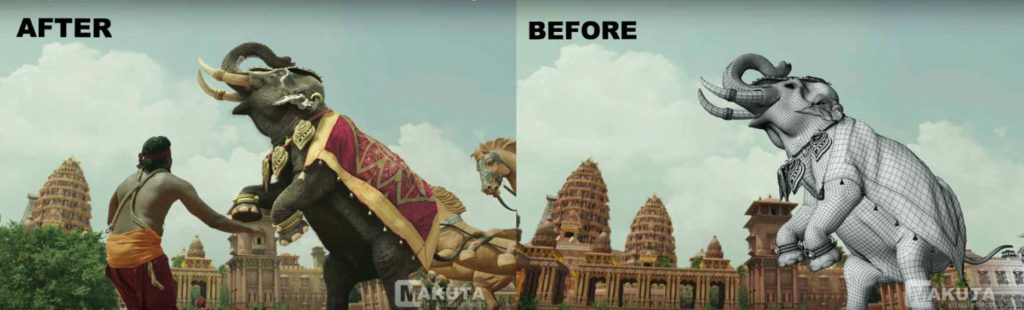 Baahubali 2 VFX Before After