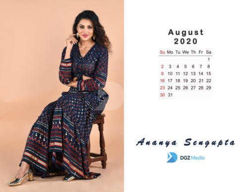 Ananya Sengupta 2020 Calendar - August
